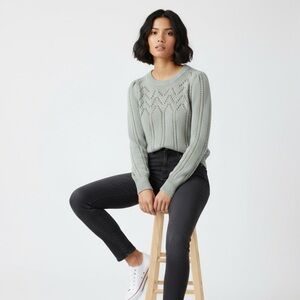 Madewell Women's Light Gray Crew Neck Sweater